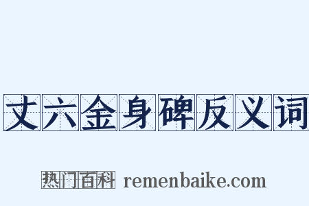 丈六金身碑反义词是什么意思的图片